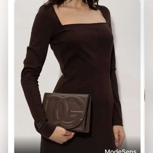 Dolce & Gabbana Embossed Logo Patent XBODY. Missing STRAP. Color:Brown. - Picture 6 of 11